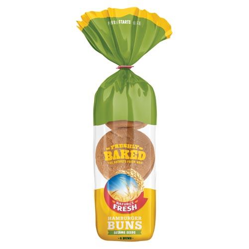 Natures Fresh Hamburger Sesame Seeds Buns 6pk