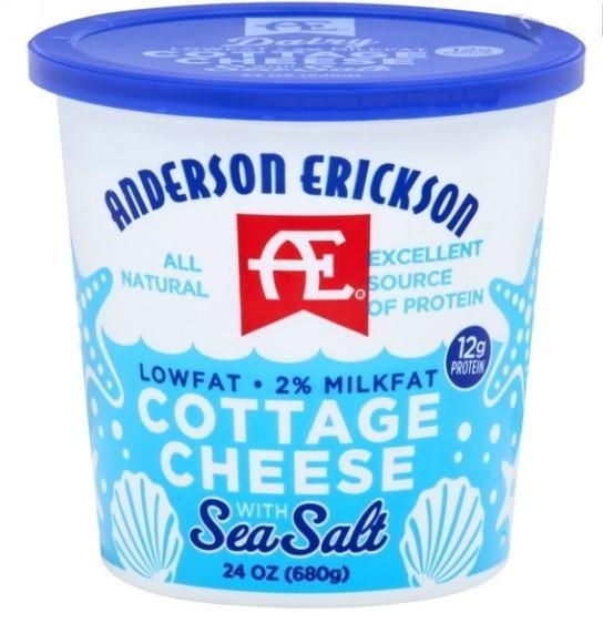 AE Dairy Lowfat 2% Milkfat Cottage Cheese with Sea Salt 24 oz