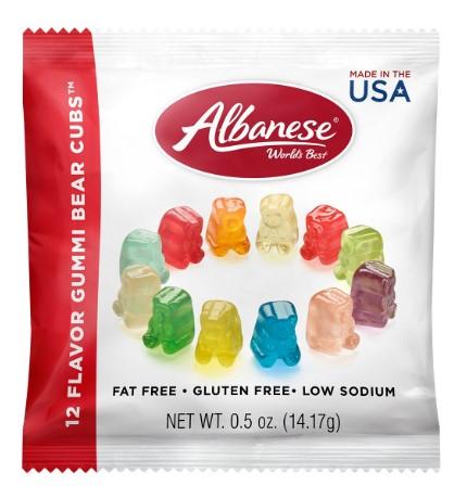Albanese 12 Flavors Gummi Bears Cubs .5 oz pkg 10 ct