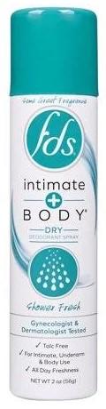 fds Body Dry Deodorant Spray Shower Fresh, 2 oz