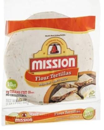 Mission 8" Soft Taco Flour Tortilla Shells 10 ct