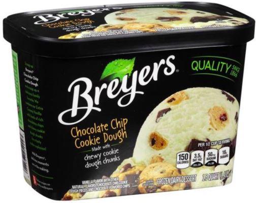 Breyers Chocolate Chip Cookie Dough 1.5 Quart