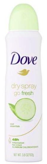 Dove Dry Spray Go Fresh Antiperspirant Cool Essentials, 3.8 oz