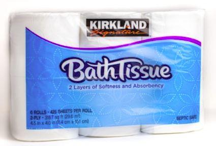 Kirkland 2 ply Bath Tissue 6 ct 425 sheets