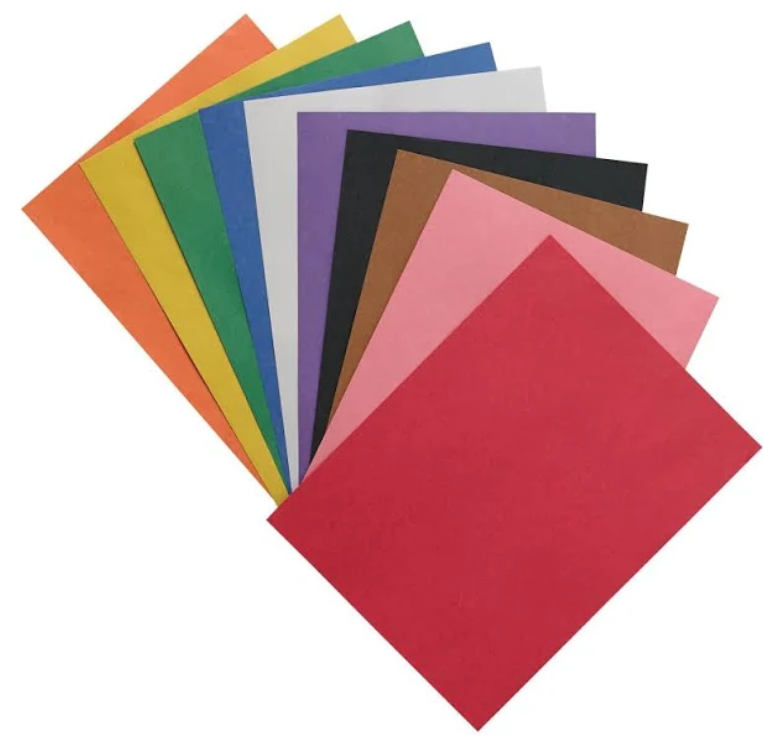 Heavyweight Construction Paper 200 Sheets - 10 Assorted Colors