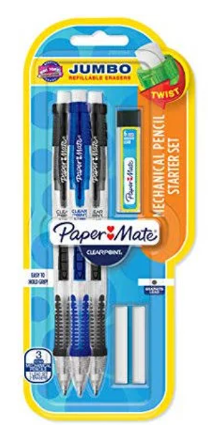 Paper Mate Clear Point Mechanical Pencils Starter Set 0.7mm 3 ct