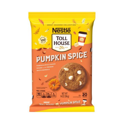Nestle Toll House Pumpkin Spice Cookie Dough 20 ct 14 oz