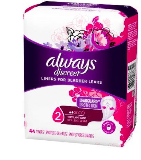 Always Discreet Very Light Long Liners