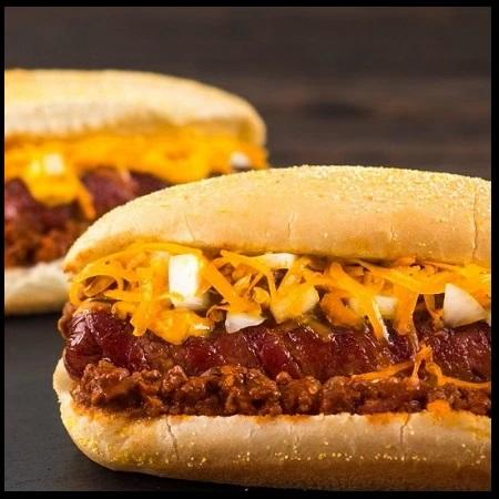 Bacon Wrapped Chili Cheese Dogs