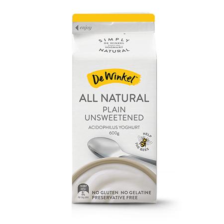 De Winkel Plain Unsweetened Yoghurt 600g