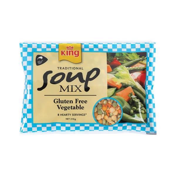 King Traditional Soup Mix Gluten Free Vegetable 210g