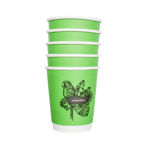 C&C Disposable Coffee Cup 8oz Dbl Wall Jungle 25pk