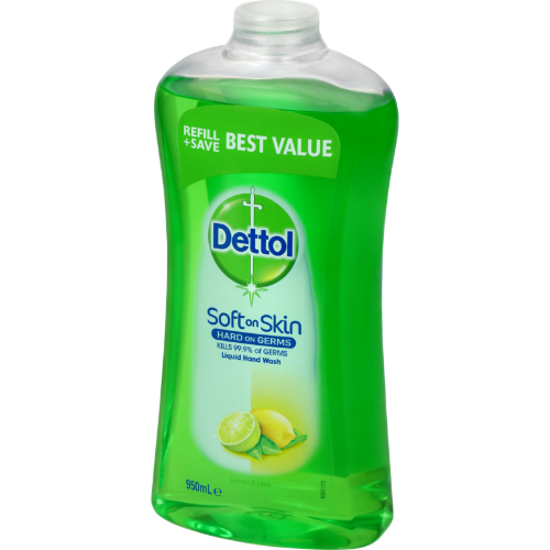 Dettol Liquid Hand Wash Lemon & Lime Refill 950ml