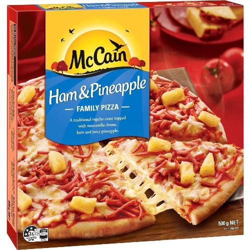 McCain Ham & Pineapple Pizza 500g