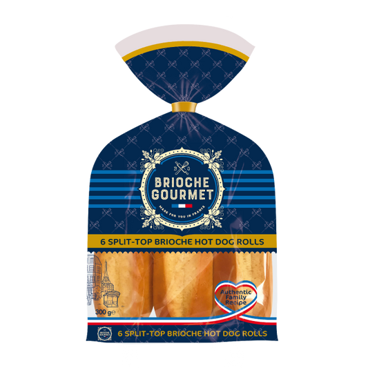 Brioche Gourmet Split-Top Hot Dog Rolls 6pk