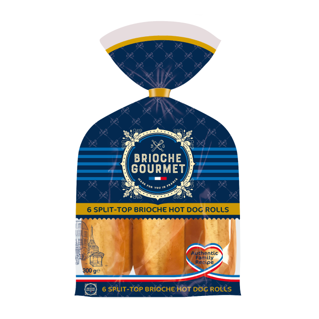 Brioche Gourmet Split-Top Hot Dog Rolls 6pk