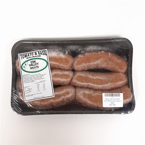 Gourmet Tomato and Basil Sausages 6pk