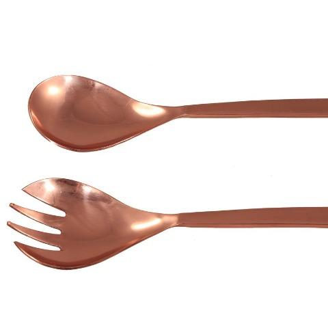 Rosa S/S & Copper Salad Servers 27cm Pair