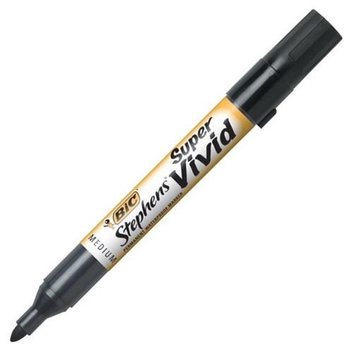 Bic Vivid Laundry Marker Fine Black 2pk