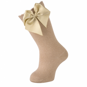 Carlomagno 2946 Grosgrain Bow Kneehigh Sock pr