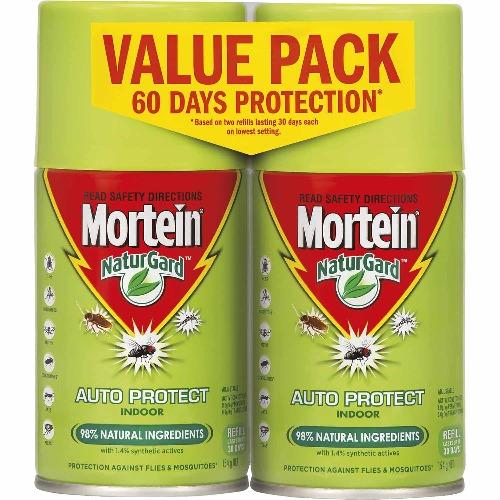 Mortein Odourless Indoor Automatic Insect Control Spray Refill 2pk