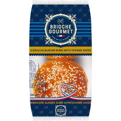 Brioche Sesame Seeds Burger Buns 4pk