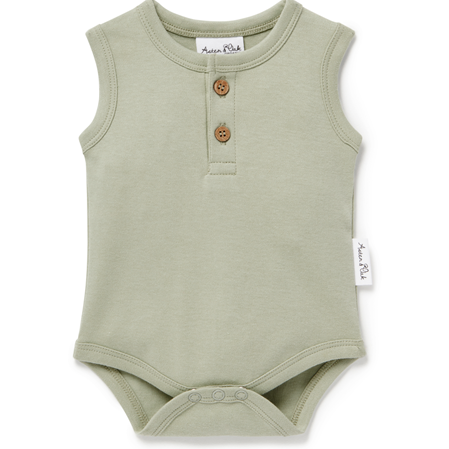 Aster & Oak Sage Singlet Onesie Size 000 ea