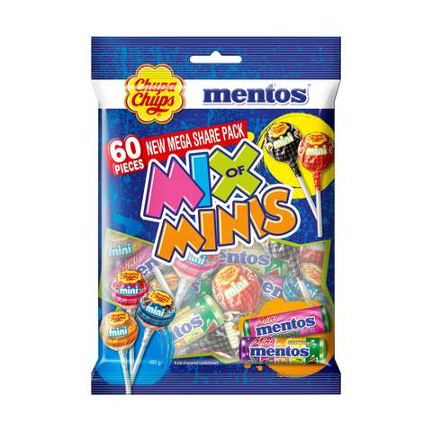 Chupa Chups Mentos Mix Of Minis Sweets Pack 480g