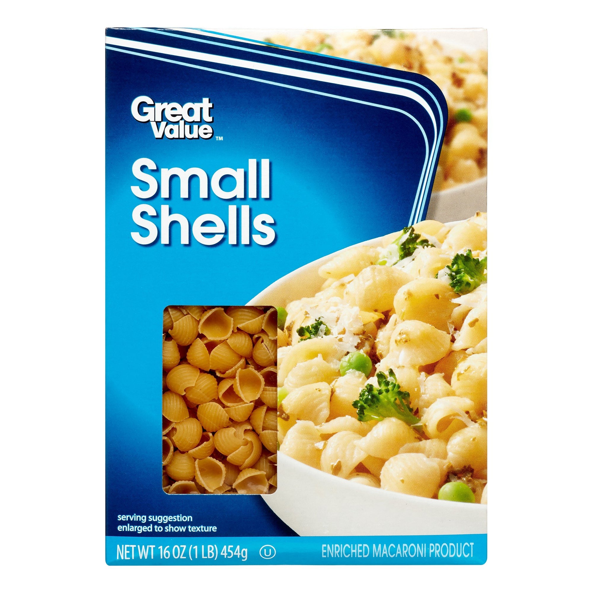 Great Value Small Shell Pasta 16 oz