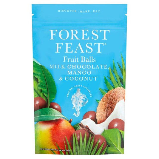 Forest Feast Fruit Balls Milk Chocolate, Mango & Coconut 100g