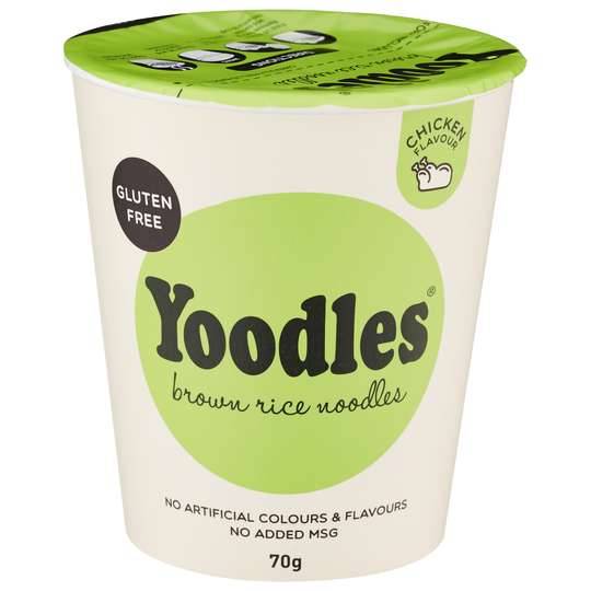 Yoodles Chicken Flavour Brown Rice Cup Noodles 70g