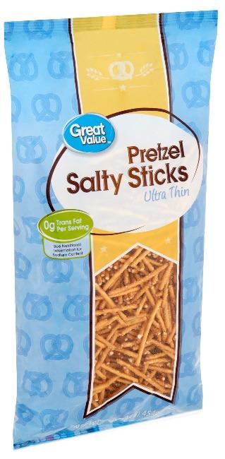 Great Value Ultra Thin Pretzel Salty Sticks 16 oz