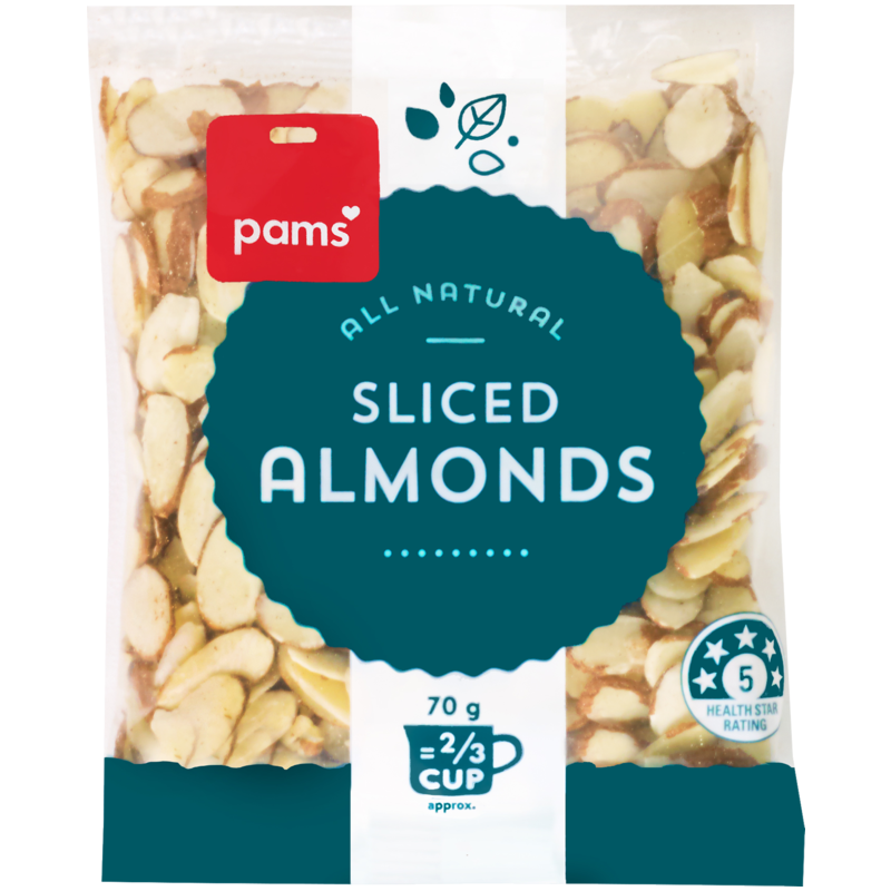 Pams Almonds Sliced 70g