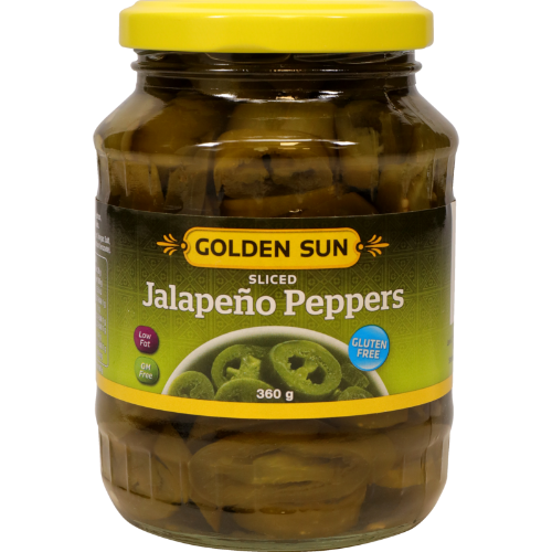 Golden Sun Gluten Free Sliced Jalapeno Peppers 360g