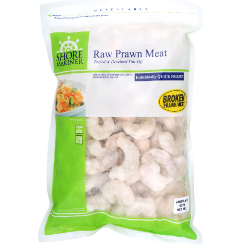 Shore Mariner Frozen Peeled Raw Prawn Meat 1kg