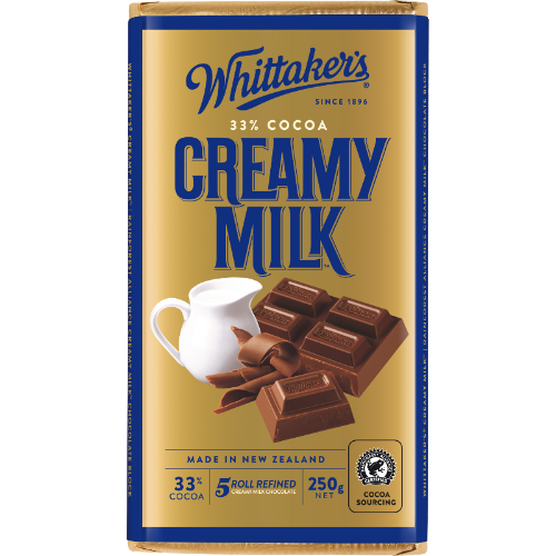 Whittakers 33% Cocoa Creamy Milk Chocolate Block 250g