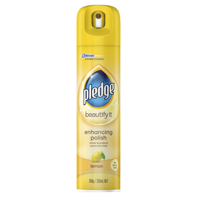 Pledge Lemon Enhancing Polish Aerosol 330ml