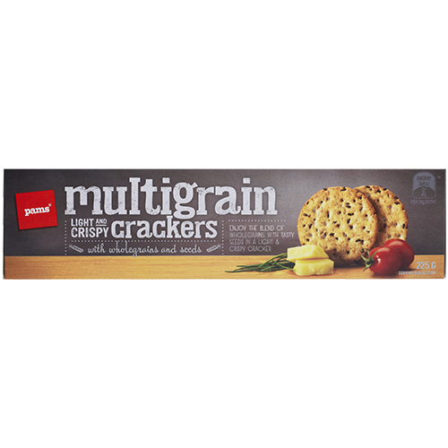 Pams Multigrain Crackers 225g