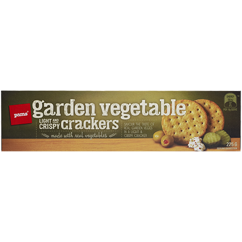 Pams Garden Vegetable Crackers 225g