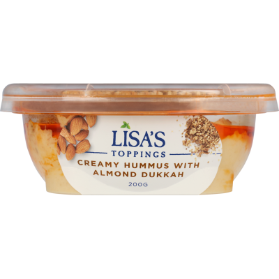 Lisa's Toppings Almond Dukkah on Hummus 200g