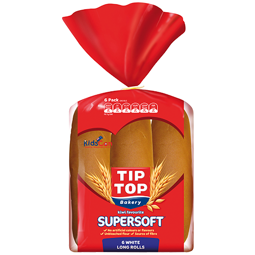 Tip Top Supersoft White Long Rolls - 6Pk