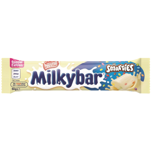 Nestle Milkybar Smarties Chocolate Bar 50g