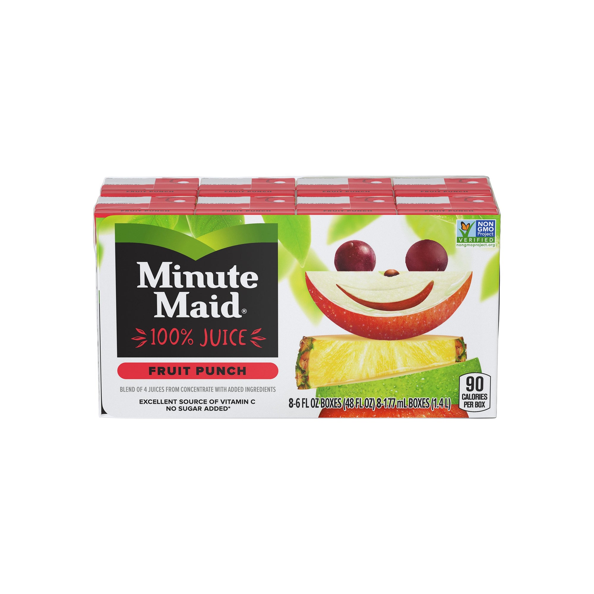 Minute Maid 100% Juice Fruit Punch Juice Boxes 8 - 6 fl oz