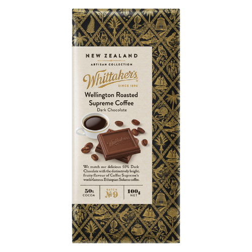 Whittakers Wellington Roasted Supreme Coffee Artisan Block 100g