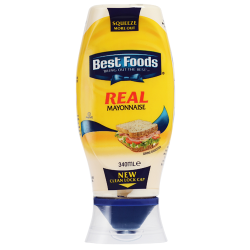 Best Foods Real Mayonnaise Squeeze 340ml