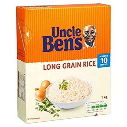 Uncle Bens Long Grain White Rice 1kg