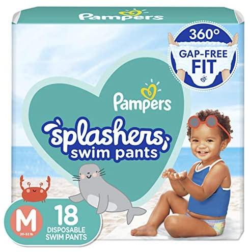 Pampers Splashers Disposable Swim Pants Medium 20-33lbs 18ct