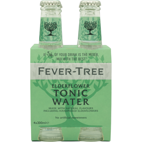 Fever-Tree Premium Elderflower Tonic Water 200ml 4pk