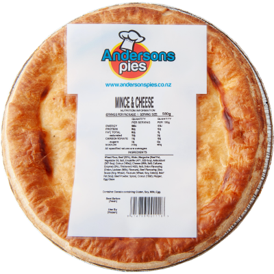 Andersons Gourmet Mince & Cheese Pie Single