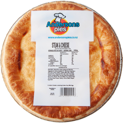 Andersons Gourmet Steak & Cheese Pie Single